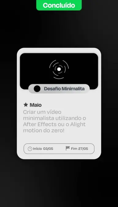 Desafio Minimalita - Maio