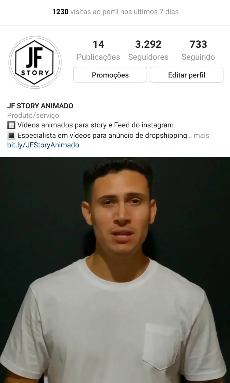 Antes - Perfil sem identidade visual